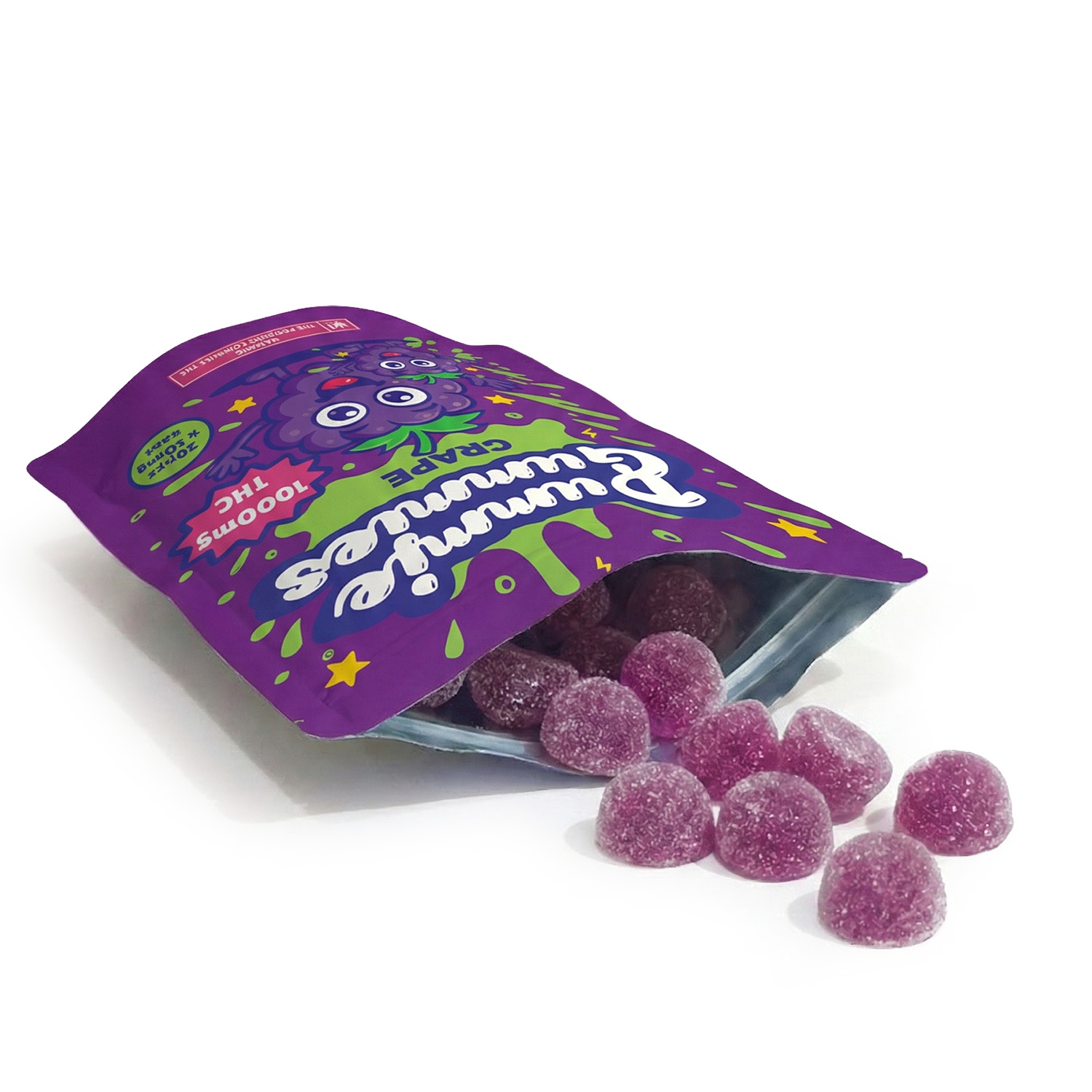 Dummie Gummies – Grape 1000mg THC Gummies - Image 3