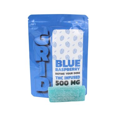GRID – 500mg THC Gummy – Blue Raspberry